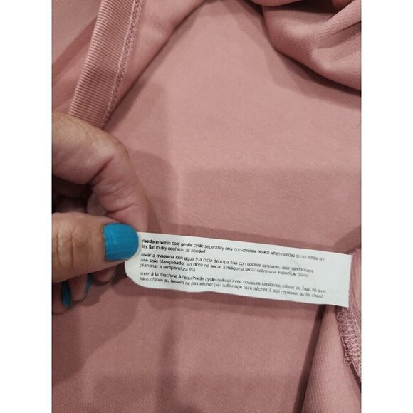 Eloquii Top Pink Ribbed W/Stretch Sheer Long Sleeves Women's 22 24 - Picture 9 of 10